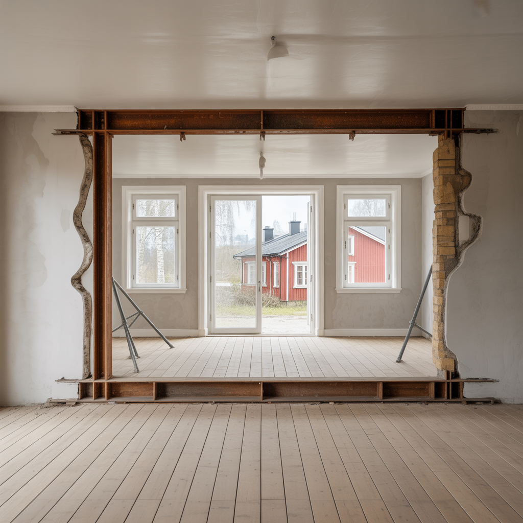 renovera barande vagg krav stalbalkar och kostnad