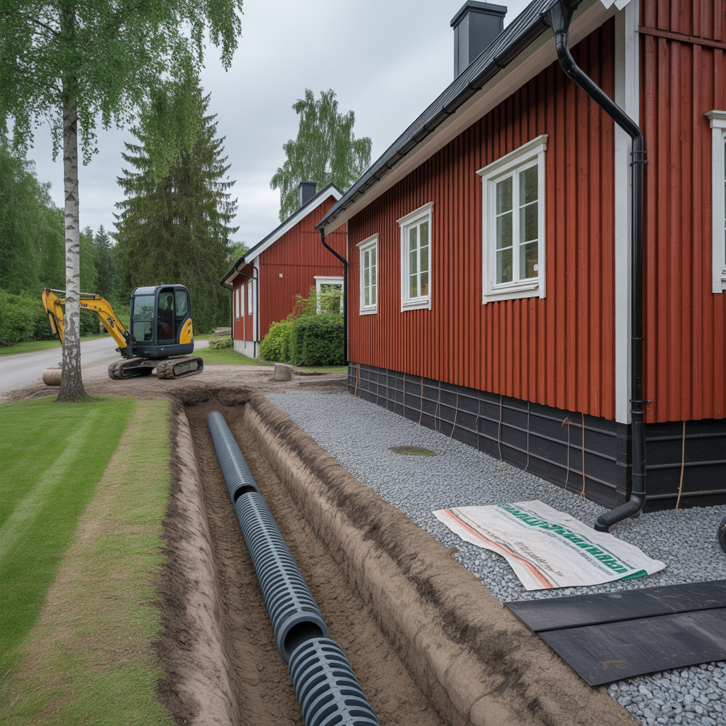 dranering av husgrund kostnad per meter och val av metod