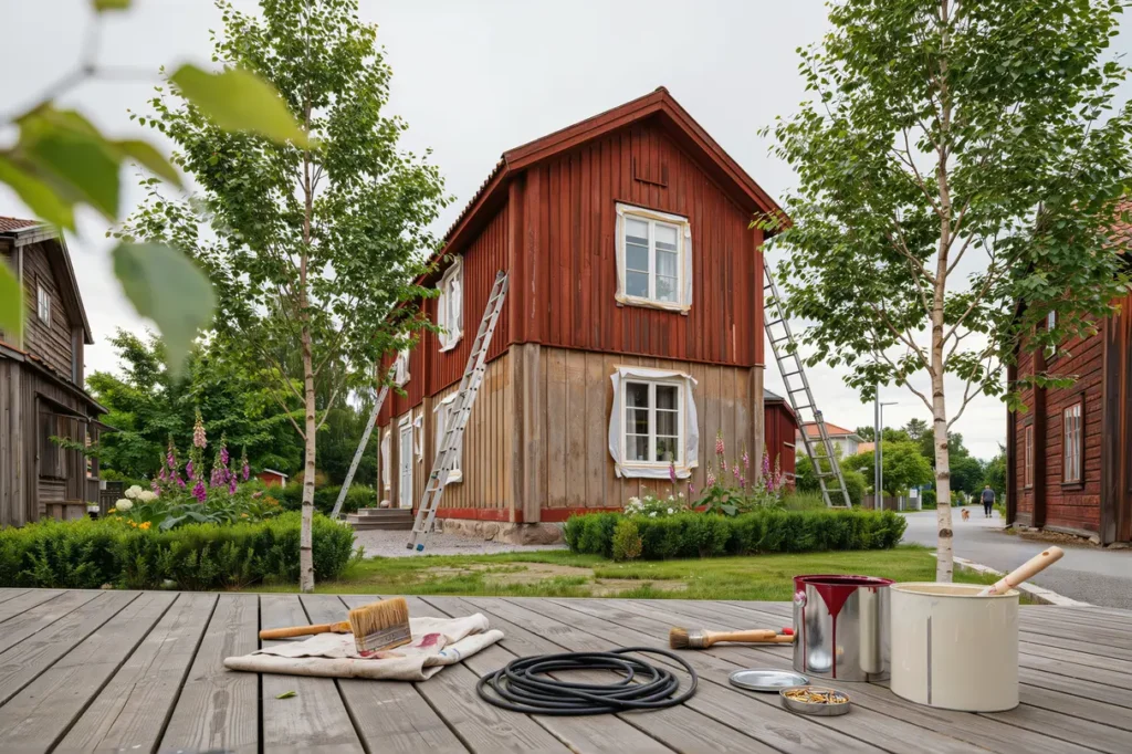 juli r b sta tiden f r att m la huset r tt f rarbete f rgval och torkv der f r ett h llbart resultat
