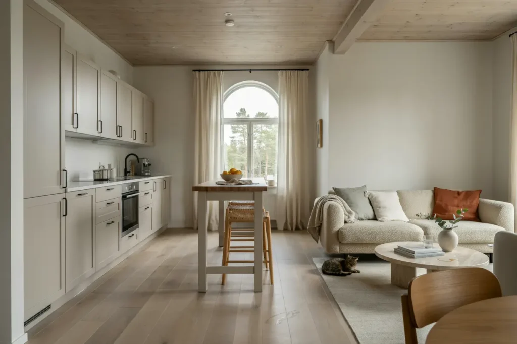 renovering av k k och vardagsrum i villa i rimbo